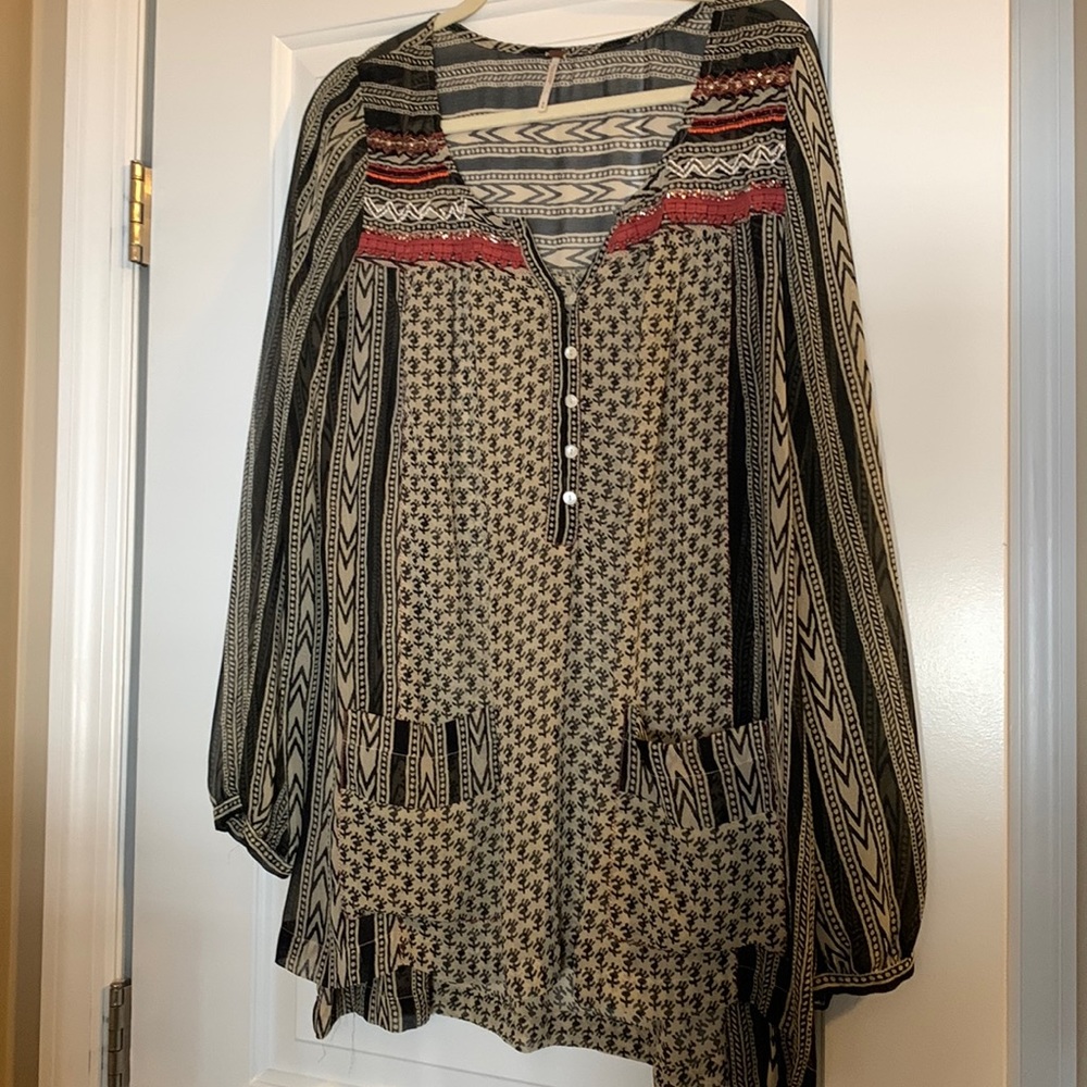 Free people oversized sheer tunic